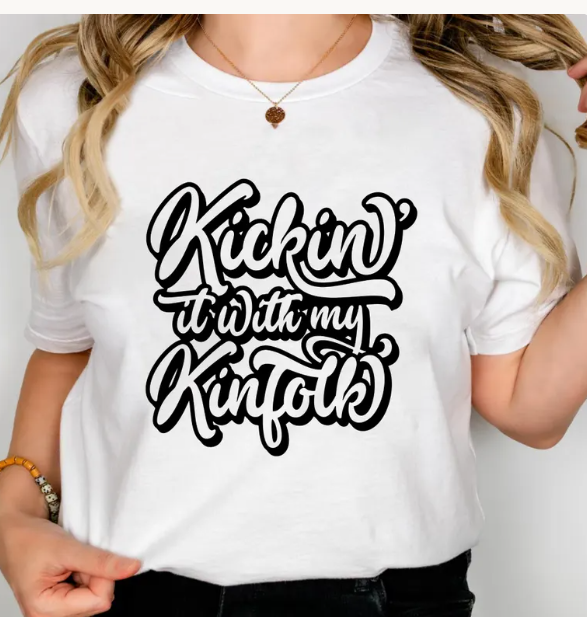 Kicking It With My Kin Folk Family Reunion Tee